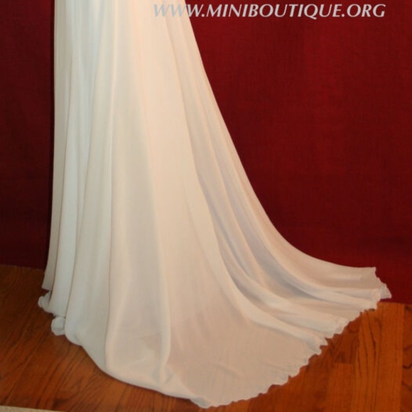 NICOLE MILLER BEADED SILK WEDDING BRIDAL DRESS JA0005 $1980 - Picture 10 of 12
